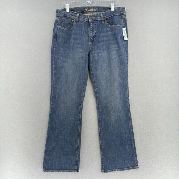 2009‎ Old Navy The Sweetheart Bootcut Denim Jeans Med Wash Womens 12S Flared Y2K - Picture 1 of 12